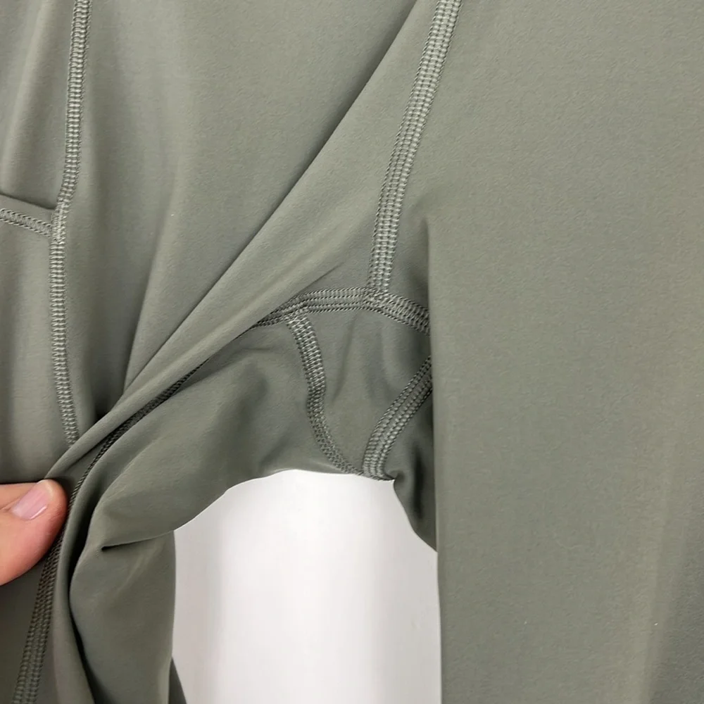 LULULEMON Fast & Free Crop II Nulux 19” Dark Olive 6 - Picture 11 of 13
